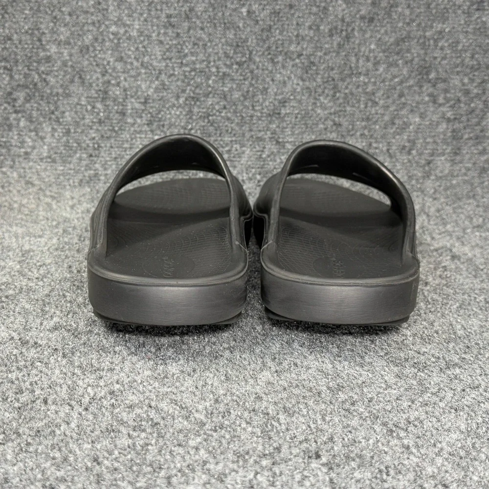 Oofos OOahh Sport Slide Sandals Men's 10 Black Athletic Running Recovery‎ Beach